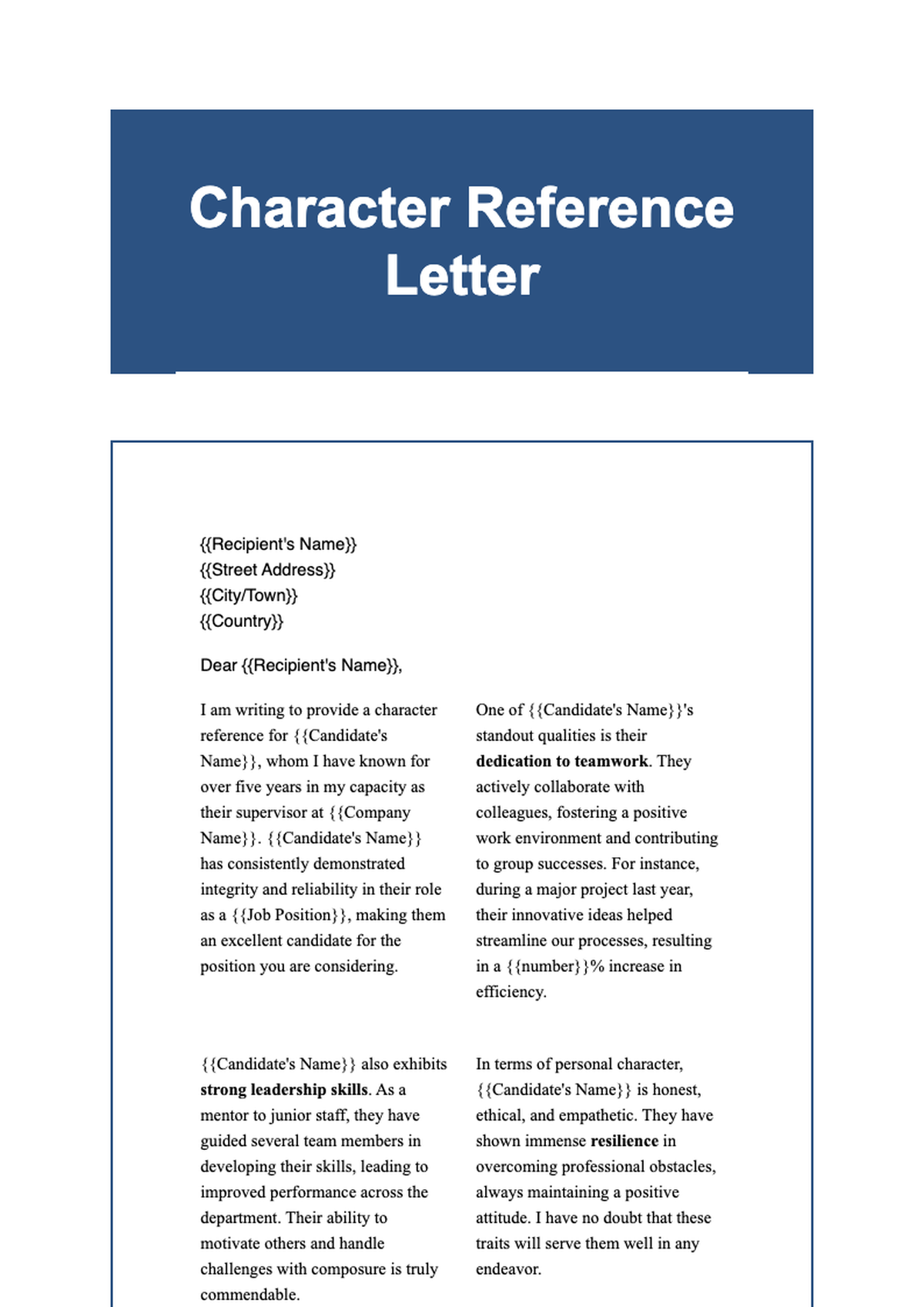 Character reference letter template for friend with placeholder fields and business branding_variant_3